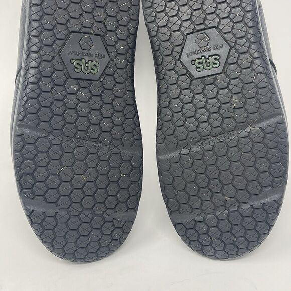 SAS Guardian Shoes Mens 10.5 M Black Leather Comfort Slip Resist Lace Sneakers - Picture 15 of 16